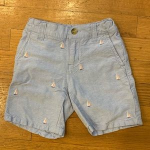 Janie and Jack boys embroidered sailboat shorts